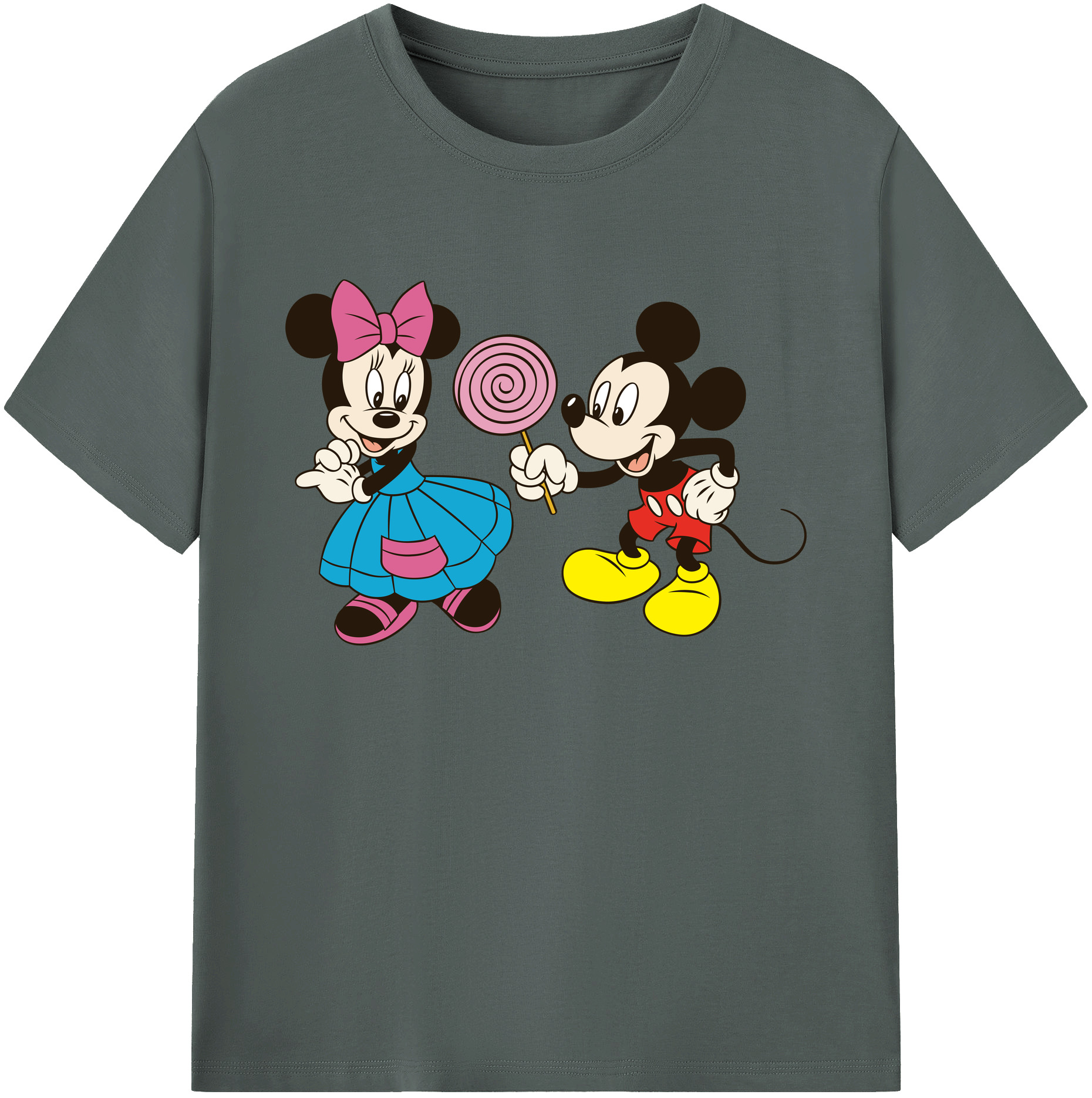 ミッキーマウス Mickey Mouse 綿100％ メンズ半袖Tシャツ｜肌触りやわらか＆通気性